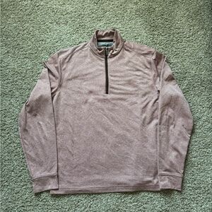 Johnnie O Sweater Mens M Quarter 1/4 Zip Pullover red oak